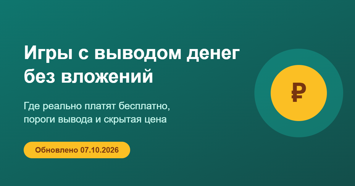 Игры с выводом денег без вложений: где реально платят бесплатно