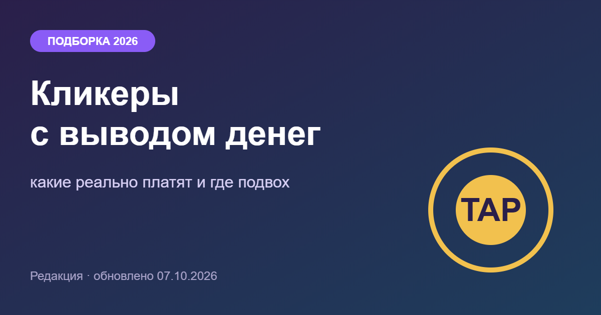 Обложка: кликеры с выводом денег — какие реально платят