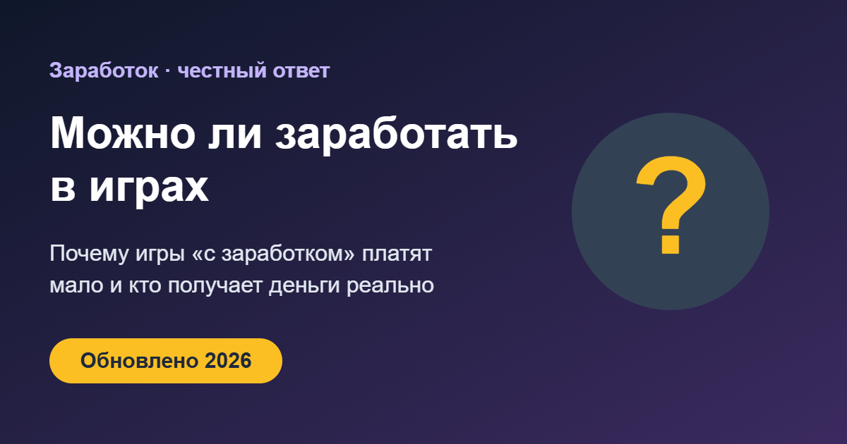 Можно ли заработать в играх — честный ответ, обложка