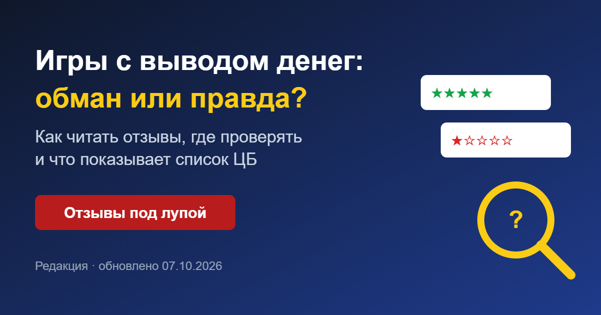 Игры с выводом денег: обман или правда, как читать отзывы