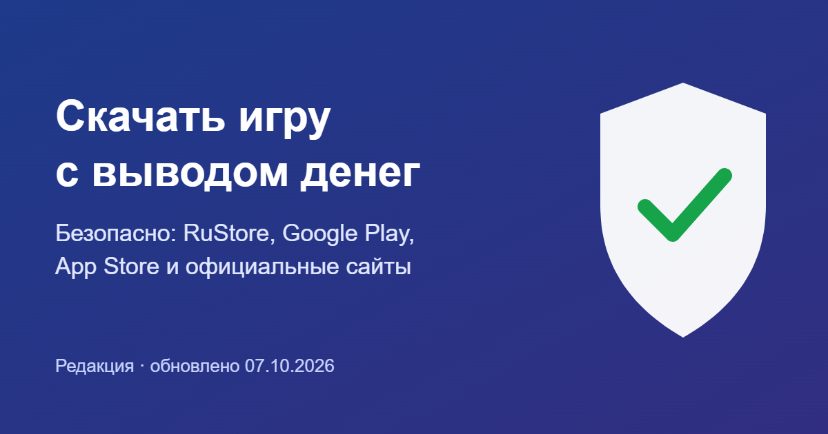 Скачать игру с выводом денег безопасно — обложка