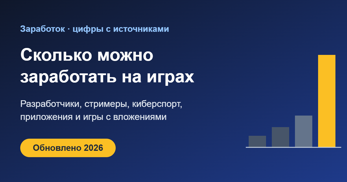 Сколько можно заработать на играх — реальные цифры, обложка